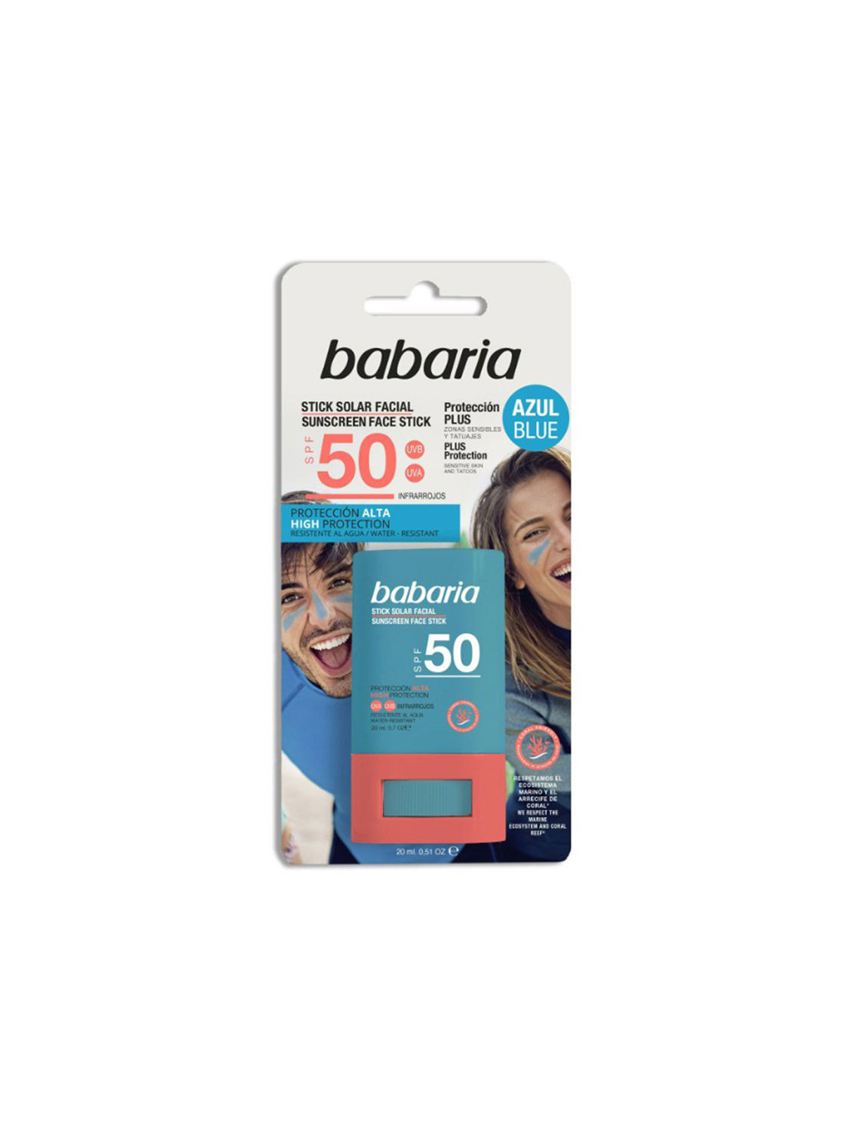 Stick Solar Facial Azul SPF50 Babaria